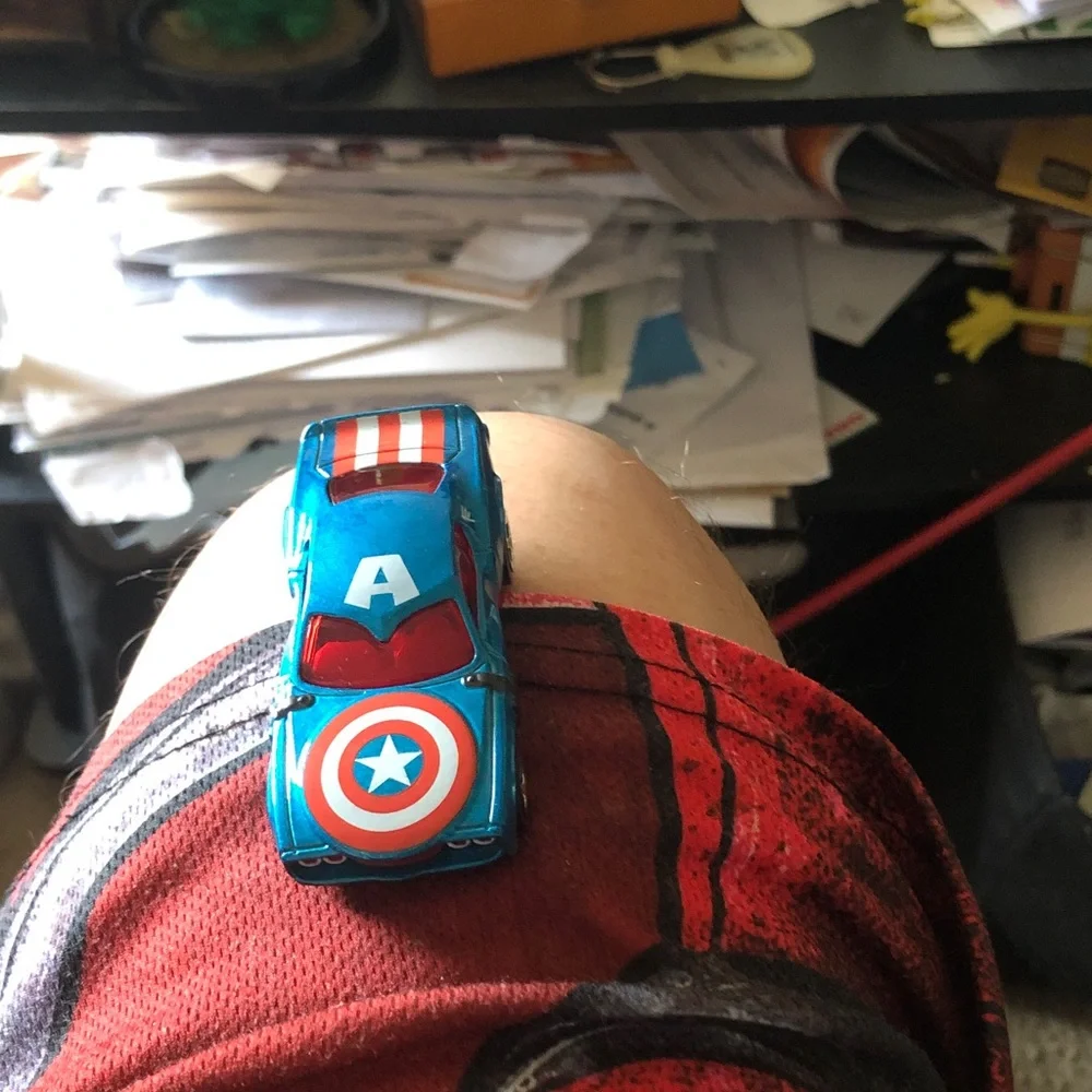 Captain America Themed Toy Car - Blue and Red